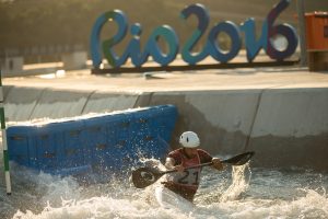 Cam Smedley and Michael Tayler in training at the Whitewater Stadium, Deodoro Park, Rio De Janeiro. David Jackson/ COC