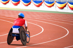 parasport athlete wheelchair race