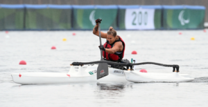 Brianna Hennessy competes in Para canoe in Tokyo